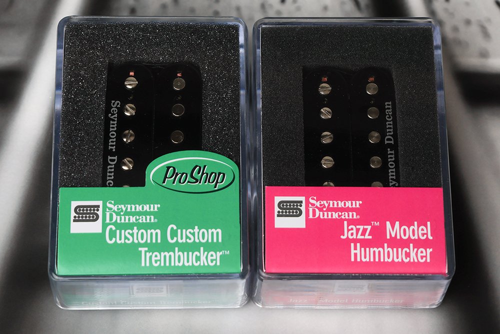 Image 0 of Seymour Duncan TB-11 Custom Custom Trembucker SH-2N Jazz Pickup Set Black