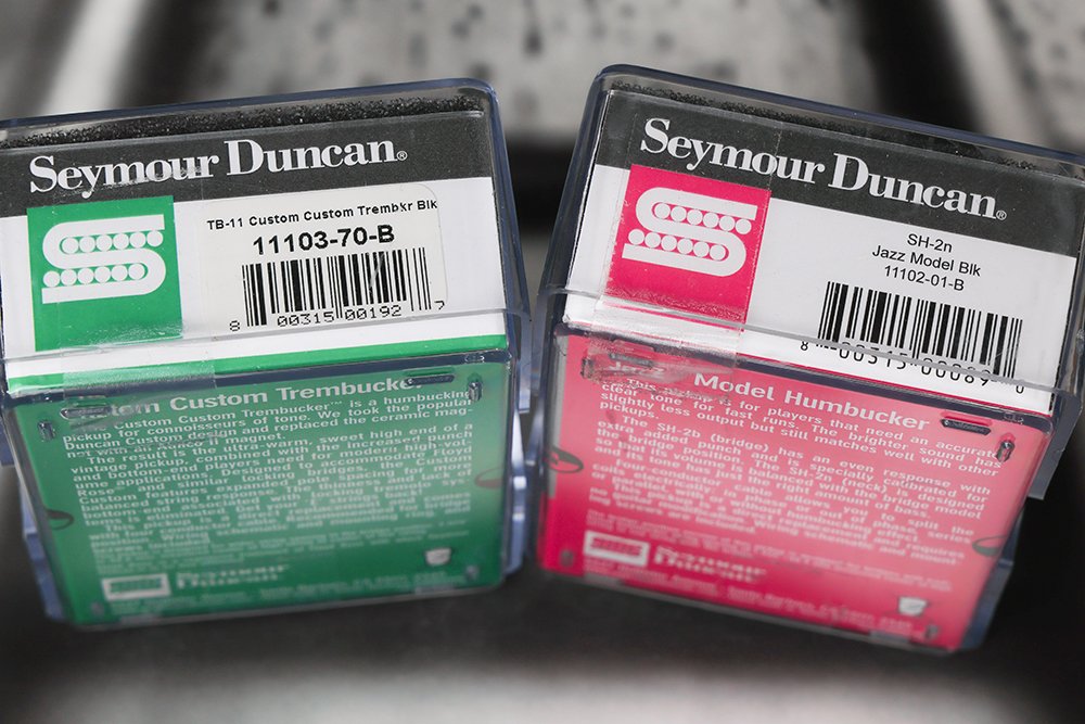 Image 2 of Seymour Duncan TB-11 Custom Custom Trembucker SH-2N Jazz Pickup Set Black