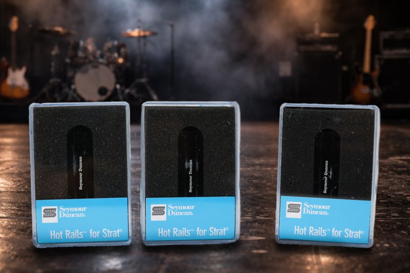 Image 0 of Seymour Duncan SHR-1 Strat Hot Rails Set Black 2x SHR-1n / 1x SHR-1b Humbucker