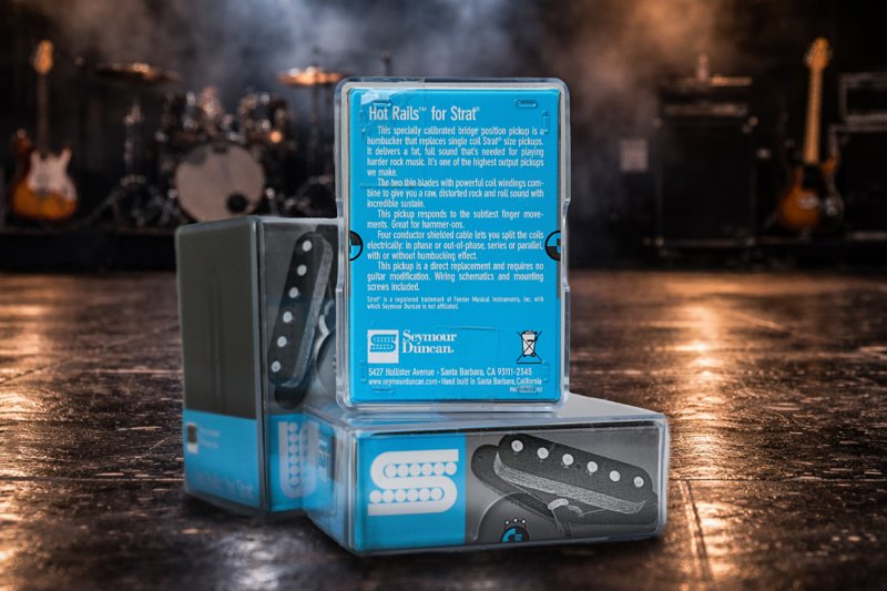 Image 1 of Seymour Duncan SHR-1 Strat Hot Rails Set Black 2x SHR-1n / 1x SHR-1b Humbucker