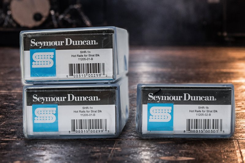 Image 2 of Seymour Duncan SHR-1 Strat Hot Rails Set Black 2x SHR-1n / 1x SHR-1b Humbucker
