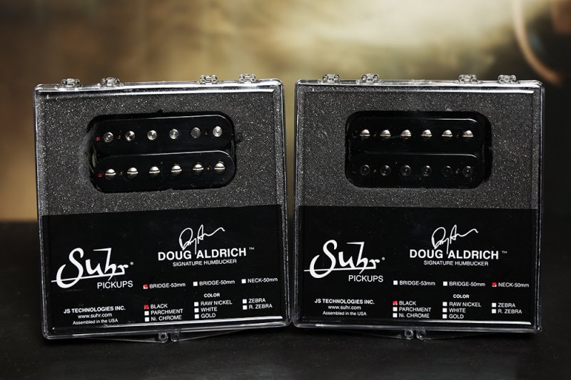 Image 0 of Suhr Doug Aldrich Hot Humbucker Pickup Set BLACK 53mm Bridge / 50mm Neck