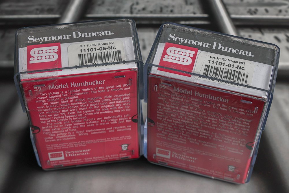 Image 2 of Seymour Duncan Vintage Blues Humbucker Pickup Set SH-1 59 NICKEL COVERS
