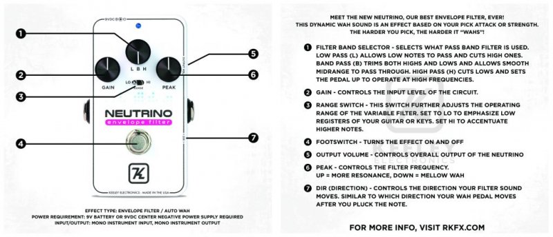 Image 2 of KEELEY Neutrino Envelope Filter V2 Auto Wah Pedal