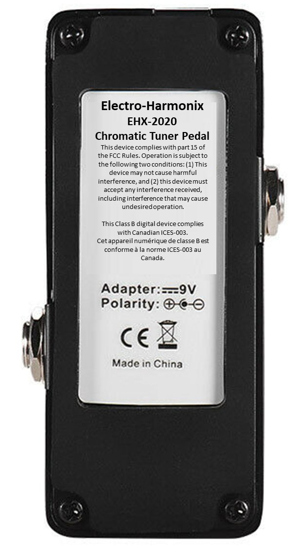Image 1 of Electro Harmonix Chromatic Tuner Pedal - EHX-2020 Mini Tuner True Bypass w/ AC