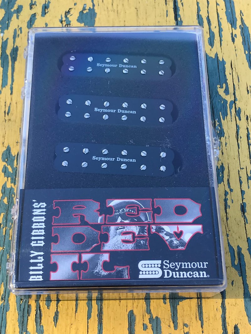 Image 0 of Seymour Duncan Billy Gibbons Red Devil Strat Humbucker Pickup Set - Black