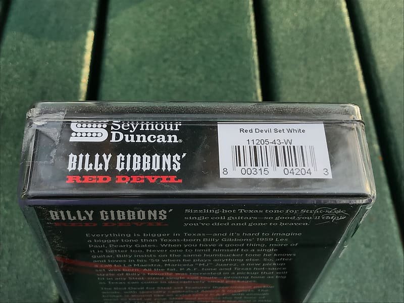 Image 1 of Seymour Duncan Billy Gibbons Red Devil Strat Humbucker Pickup Set -WHITE