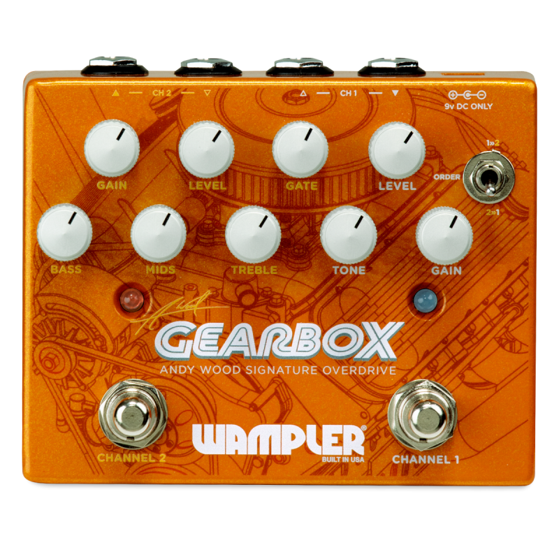 Image 0 of Wampler Gearbox Andy Wood Signature Dual Overdrive Pedal - Tumnus & Pinnacle All
