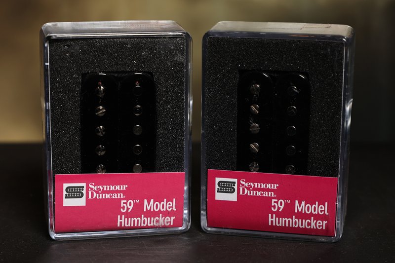 Image 0 of Seymour Duncan Vintage Blues Humbucker Pickup Set 4 Conductor BLACK