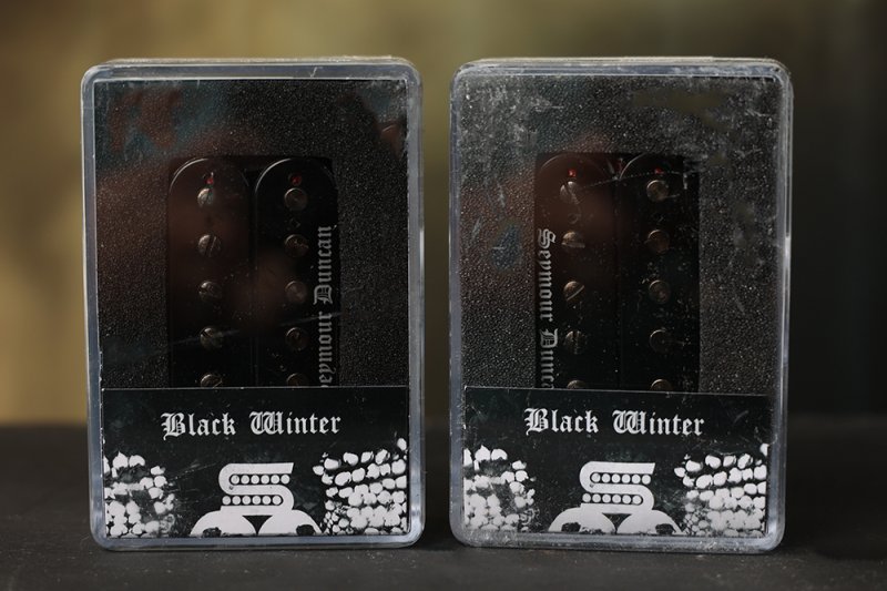 Image 0 of Seymour Duncan Black Winter Guitar Trembucker / Humbucker Pickup Set, Black