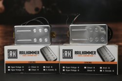 RAILHAMMER Chisel Humbucker Pickup SET Chrome