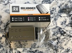 RAILHAMMER Chisel Bridge Chrome Humbucker Pickup