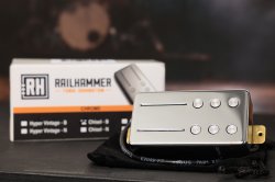 RAILHAMMER Chisel Bridge Chrome Humbucker Pickup