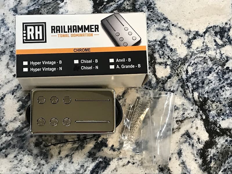 Image 0 of RAILHAMMER Chisel Neck Chrome Humbucker Pickup