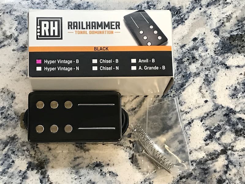 Image 0 of RAILHAMMER Hyper Vintage Bridge Black Humbucker Pickup