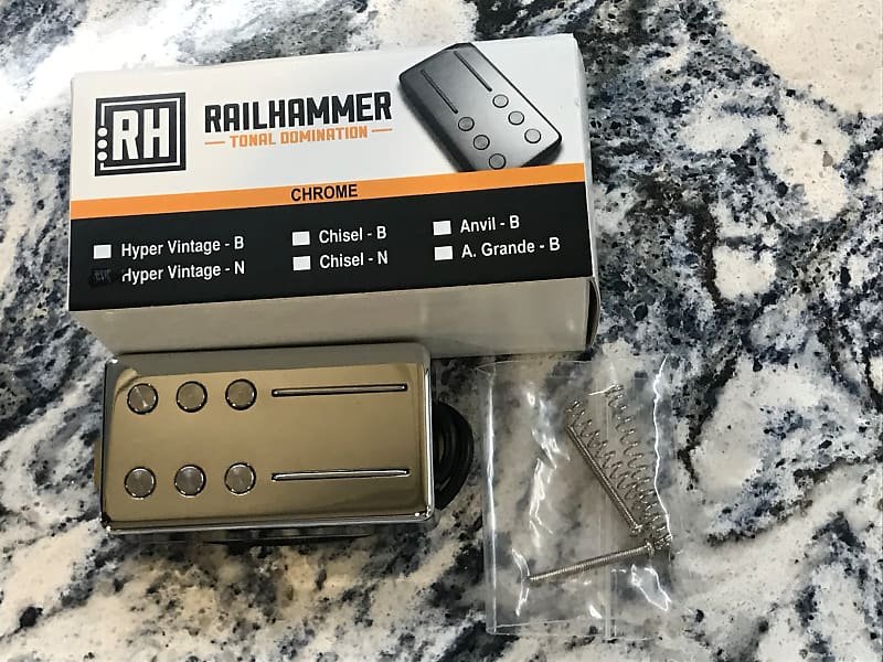 Image 0 of RAILHAMMER Hyper Vintage Neck Chrome Humbucker Pickup