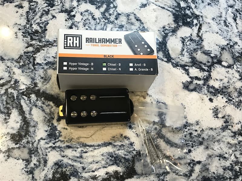 Image 0 of RAILHAMMER Chisel Bridge Black Humbucker Pickup