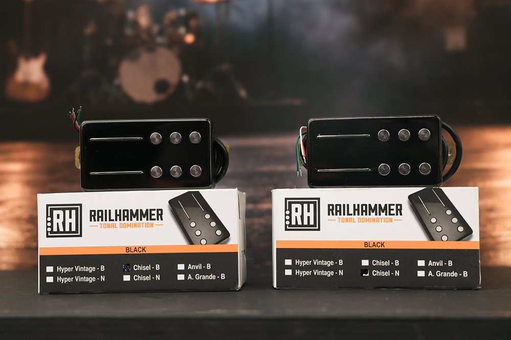 RAILHAMMER Chisel Humbucker Pickup SET BLACK