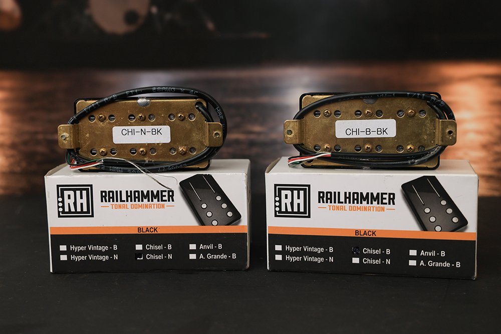 Image 1 of RAILHAMMER Chisel Humbucker Pickup SET BLACK