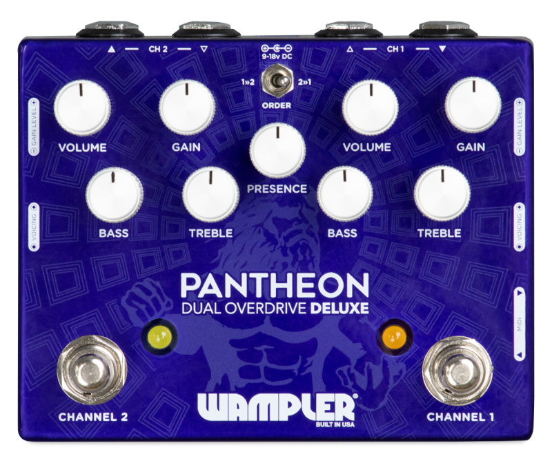 Image 0 of Wampler Pantheon Deluxe Overdrive Distortion Pedal Blues Breaker Style