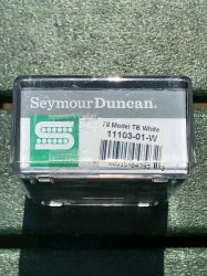 Seymour Duncan '78 Model Trembucker Black/Neon Yellow Zebra Guitar Pickup Set
