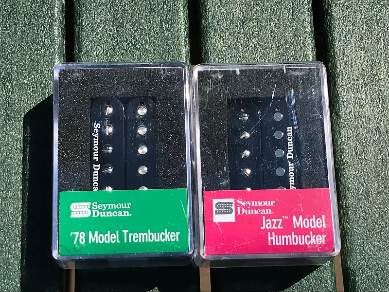 Image 3 of Seymour Duncan 78 Model Bridge Trembucker & SH-2 Jazz Neck Pickup Set - Black