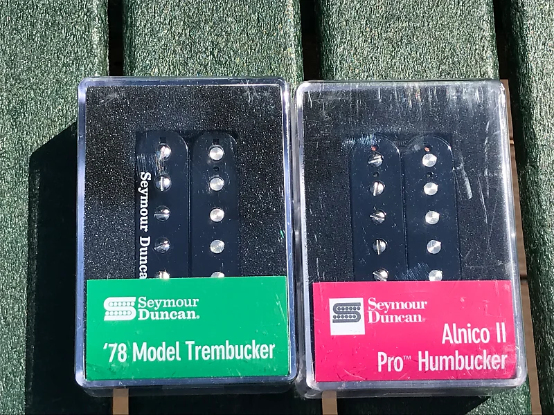 Image 0 of Seymour Duncan 78 Model Bridge Trembucker & APH-1n Alnico II Pro Neck - Black