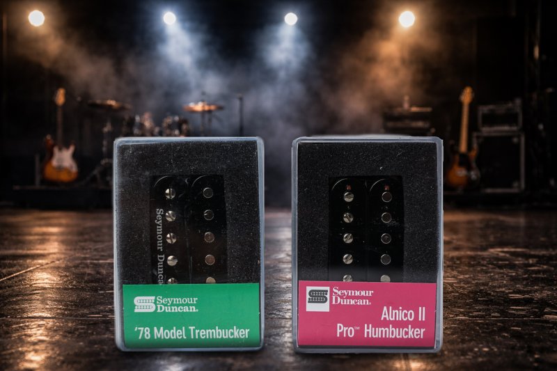 Image 0 of Seymour Duncan 78 Model Bridge Trembucker & APH-1n Alnico II Pro Neck - Black