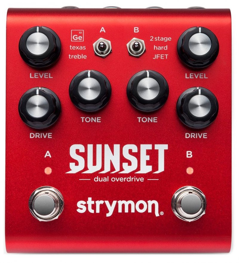 Image 0 of Strymon Sunset Dual Overdrive Pedal Red w/ MIDI Control