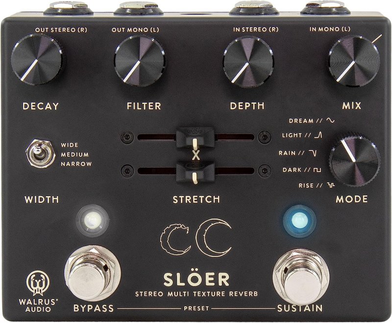 Image 0 of Walrus Audio Sloer Stereo Ambient Reverb - BLACK