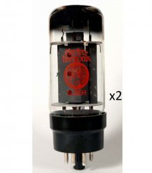Electro-Harmonix 6L6 Power Amp Vacuum Tubes 6L6EHPL Platinum Matched Pair