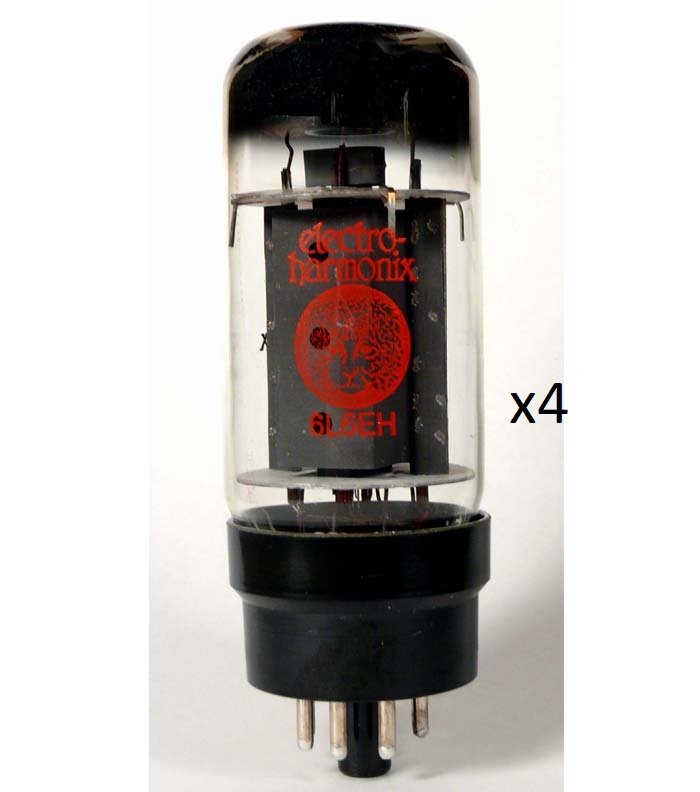 Image 0 of Electro-Harmonix 6L6 Power Amp Vacuum Tubes 6L6EHPL Platinum Matched Quad