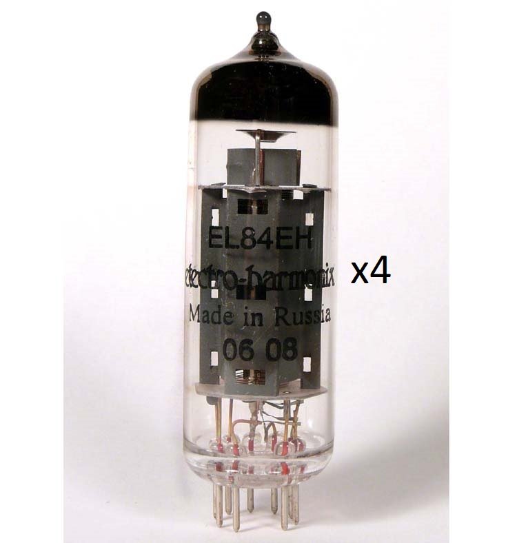 Image 0 of Electro-Harmonix EL84 Power Amp Vacuum Tubes EL84EHPL Platinum Matched Quad