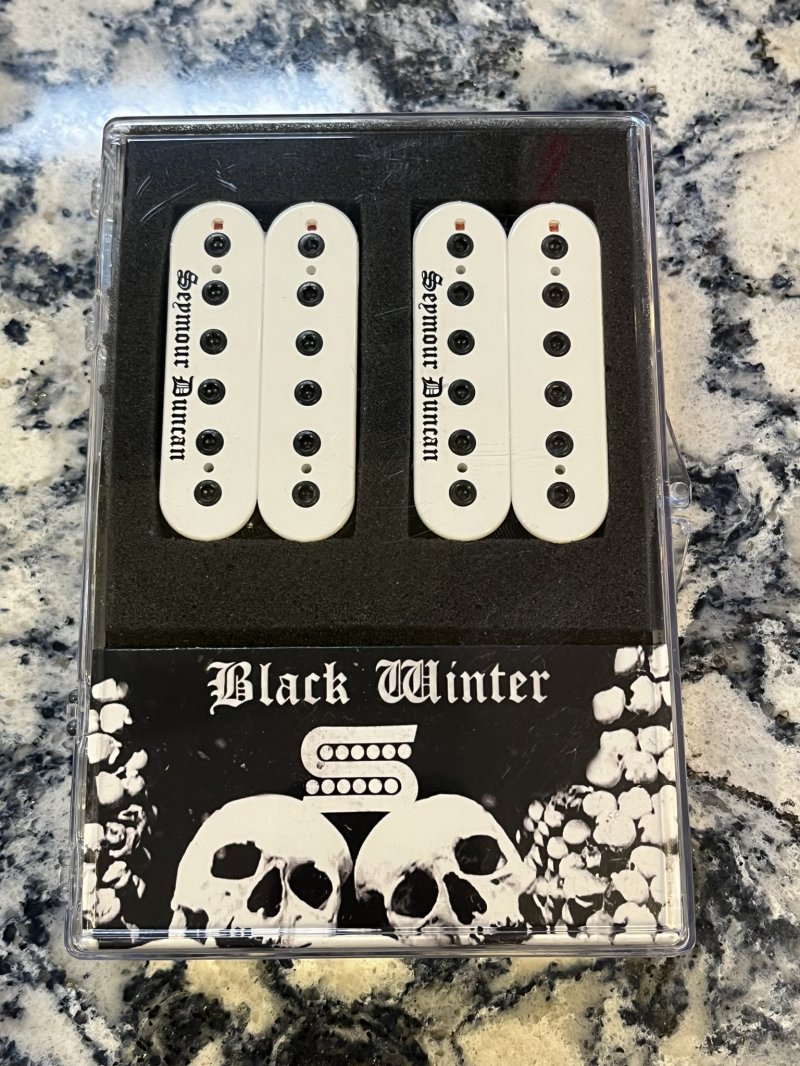 Image 0 of Seymour Duncan Blackened Black Winter Set - White w/ Black Pole Pieces