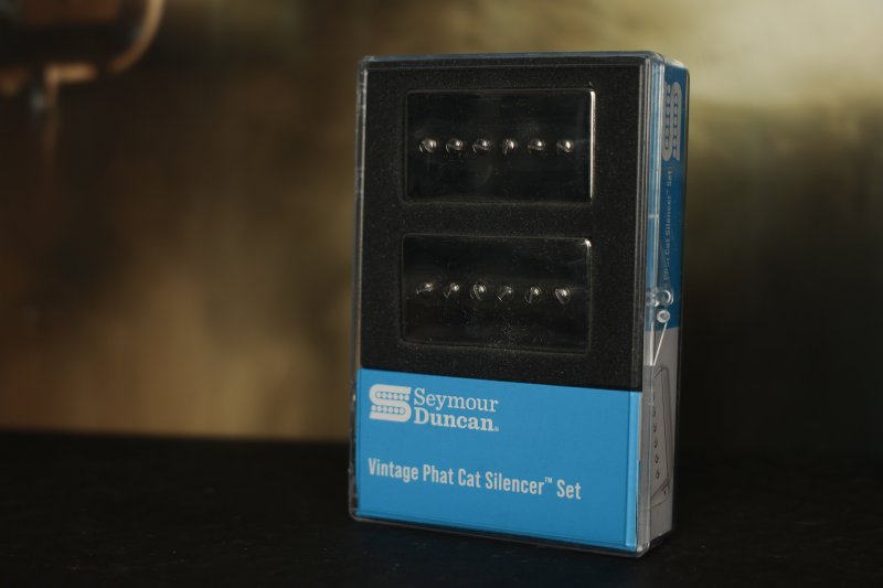 Image 0 of Seymour Duncan Vintage Phat Cat Silencer Pickup Set - Nickel Cover