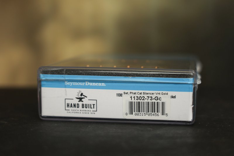 Image 2 of Seymour Duncan Vintage Phat Cat Silencer Pickup Set - Gold Cover