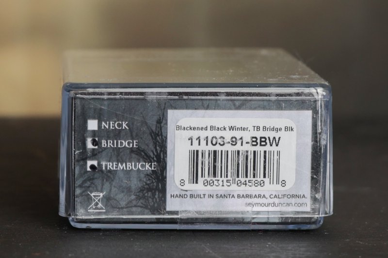 Image 2 of Seymour Duncan Blackened Black Winter Trembucker Bridge Black