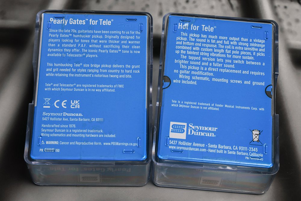Image 1 of Seymour Duncan Pearly Gates Tele Bridge / STR-2 Hot Rhythm Tele Neck Pickup Set