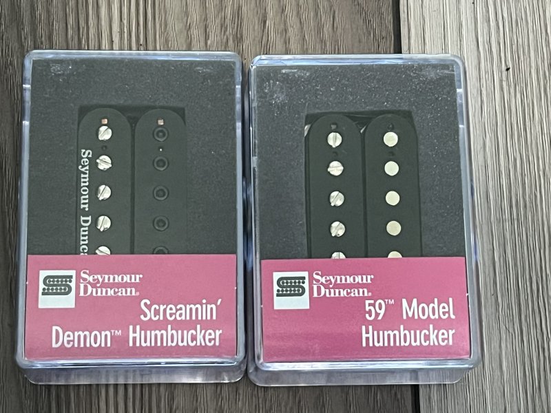 Image 0 of Seymour Duncan SH-12 Screamin' Demon / SH-1N 59 Set BLACK - 4 Conductor Pickups