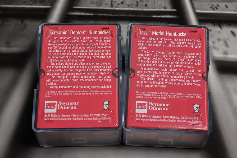 Image 1 of Seymour Duncan SH-12 Screamin' Demon / SH-2N Jazz Neck Black Pickup Set