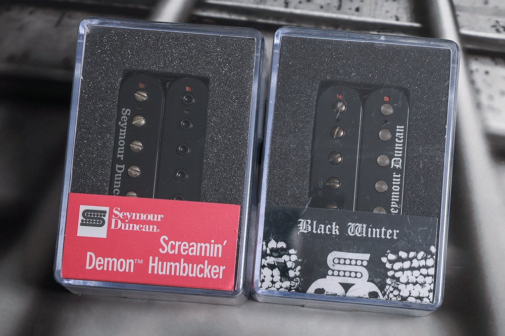 Image 0 of Seymour Duncan SH-12 Screamin' Demon / Black Winter Neck BLACK Pickup Set