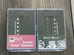 Seymour Duncan SH-12 Screamin' Demon / Black Winter Neck BLACK Pickup Set