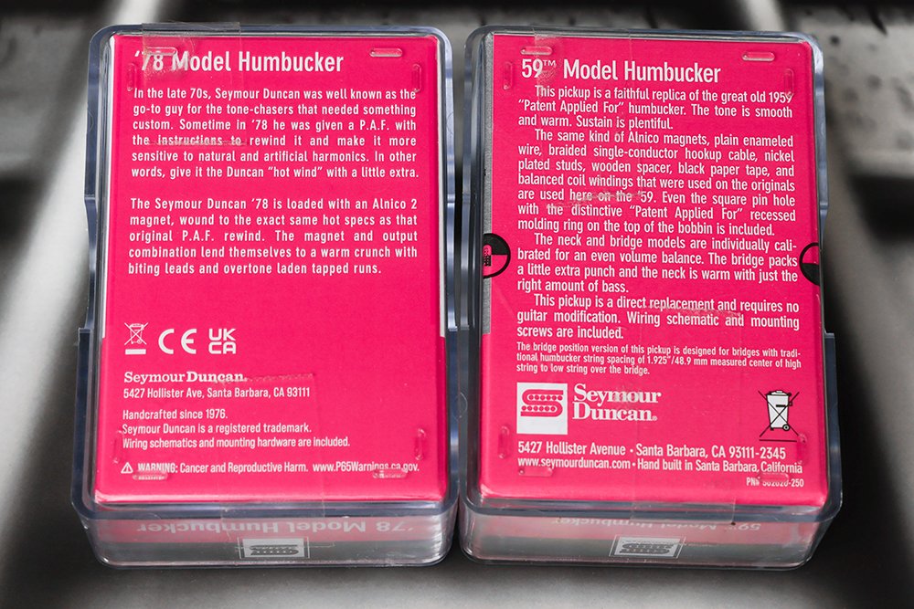 Image 1 of Seymour Duncan 78 Model Bridge / SH-1N 59 Model Neck 4 Conductor Pickups BLACK