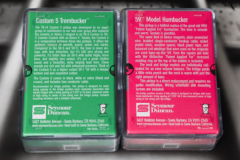 Image 1 of Seymour Duncan TB-14 Custom 5 Trembucker / SH-1N 59 Model Neck Pickup Set