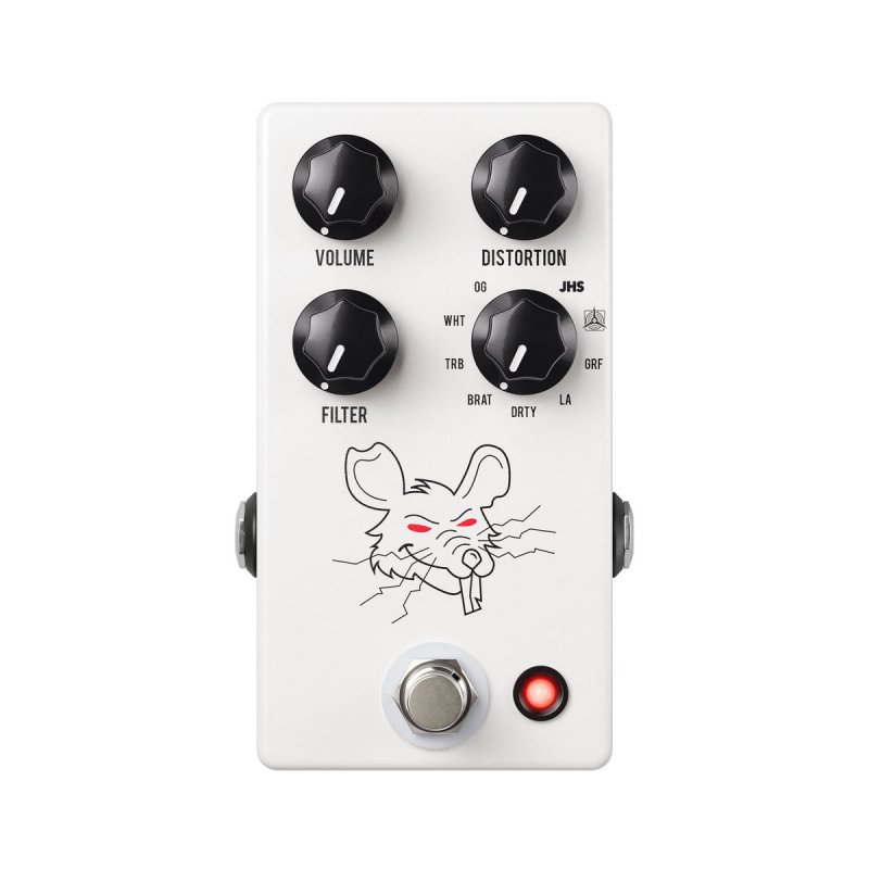 Image 0 of JHS PACKRAT - 9-Way RAT Distortion Pedal - WHITE