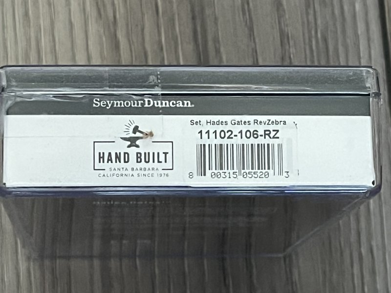 Image 2 of Seymour Duncan Hades Gates Pickup Set - Reverse Zebra