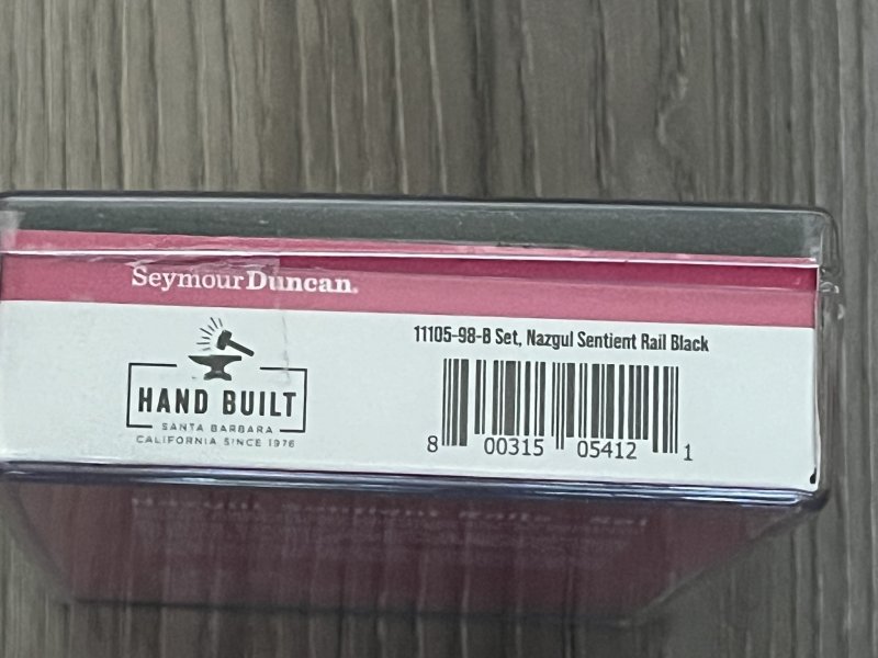 Image 2 of Seymour Duncan Nazgul / Sentient Rail SET Black