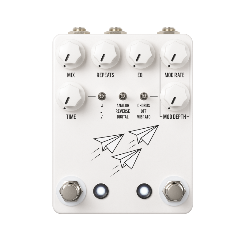 Image 0 of JHS Flight Delay - White - Reverse Analog Digital Chorus Vibrato w/ Tap Tempo
