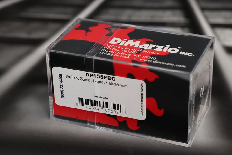 Image 1 of DiMarzio DP155FBC The Tone Zone F-Spaced Humbucker - Black/Cream