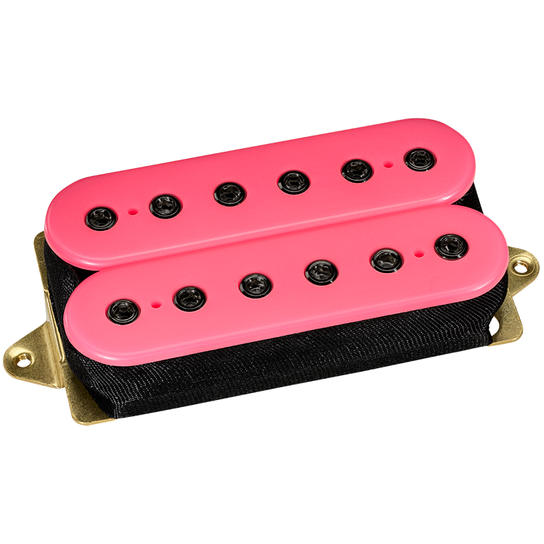 Image 2 of DiMarzio DP151FBK PAF Pro F-Spaced Humbucker - Pink / Black Pole Pieces
